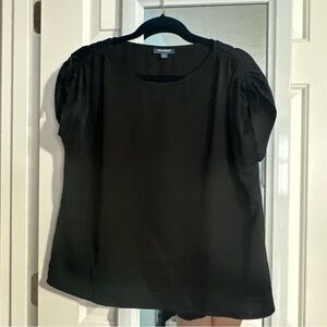 ModCloth Women’s Black Pullover Blouse with Shoulder Tie Sleeves